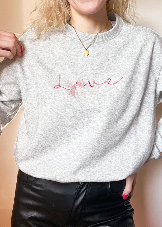 Pulover LOVE (grey)